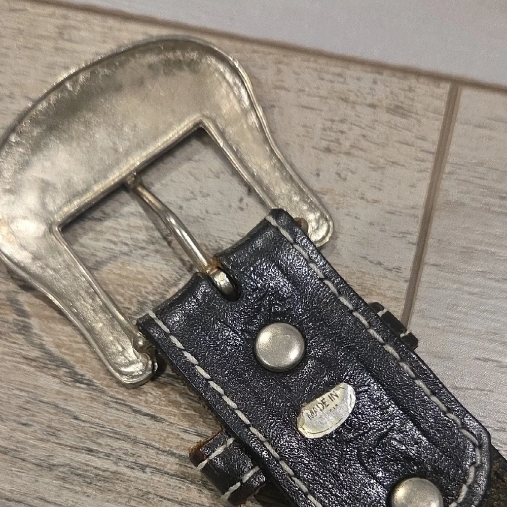 Men's Black Leather Belt